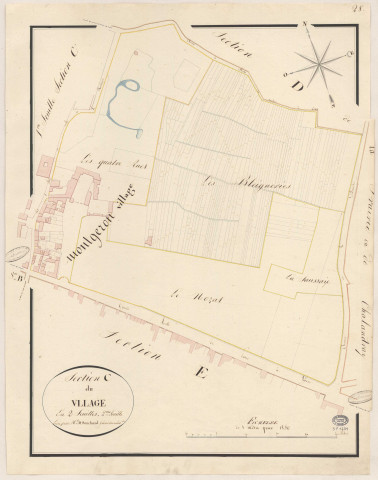 MONTGERON. - Section C : Village (le), 2e feuille. 