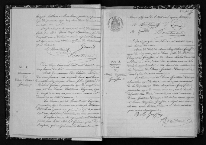 RICHARVILLE. Naissances, mariages, décès : registre d'état civil (1861-1874). 