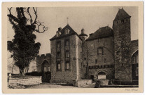 BOUVILLE. - Château de Farcheville. Entrée et donjon du château, Boutin, sépia. 
