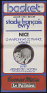 EVRY.- Championnat de France de Basket, nationale 1 : Stade français d'Evry - Nice, Arênes de l'Agora, [5 février 1977]. 