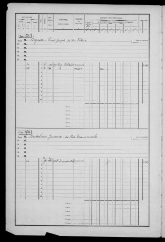 YERRES. - Matrice des propriétés bâties : cases 2563 à la fin [cadastre rénové en 1965]. 