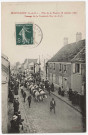 MONTLHERY. - Fête de la tomate, 18 octobre 1908, cavalcade, rue des Juifs (attelage de boeufs). 1908, 1 timbre à 5 centimes. 