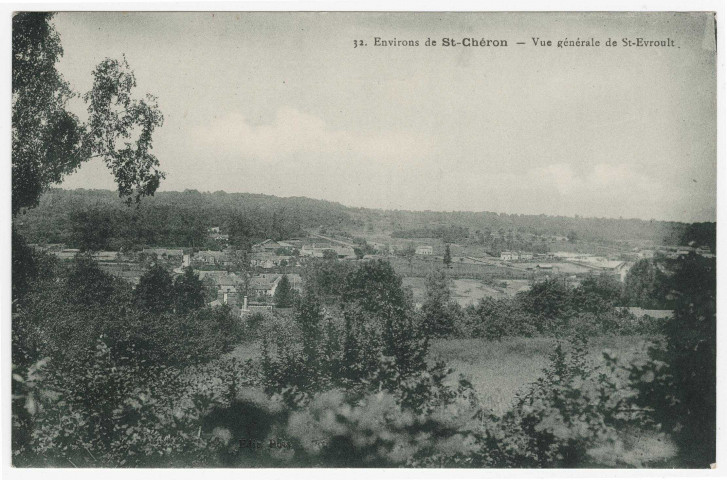 SAINT-CHERON. - Environs de Saint-Cheron. Vue générale de Saint-Evroult [Editeur Union phototypique Paris, verdâtre]. 