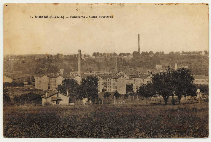 VILLABE. - Panorama. Cités ouvrières [Editeur Fleury, 1932, timbre à 25 centimes]. 