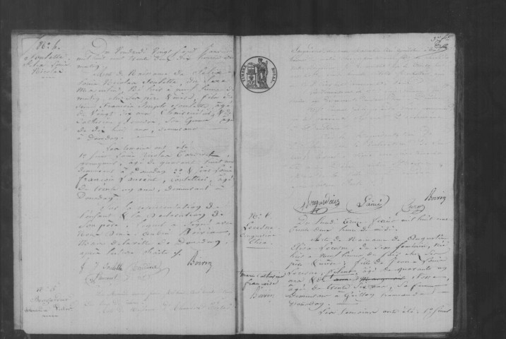 DOURDAN. Naissances, mariages, décès : registre d'état civil (1832-1833). 
