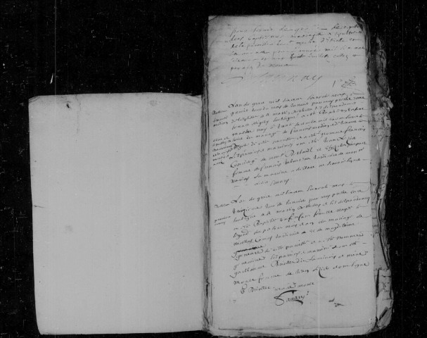 ETIOLLES. Paroisse Saint-Martin : Baptêmes, mariages, sépultures : registre paroissial (1668-1744). [Lacunes : B.M.S. (1674-1691, 1716-1727, 1731-1734, 1736, 1744). Nota bene : S. (1736), 3 actes de janvier seulement]. 