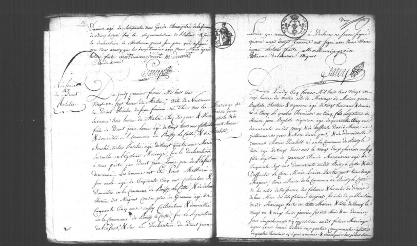 BOISSY-LE-CUTTE. Naissances, mariages, décès : registre d'état civil (1821-1840). 