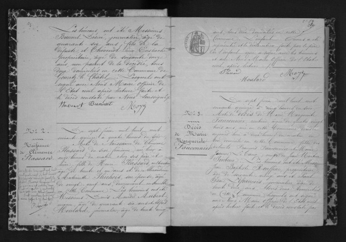 GOMETZ-LE-CHATEL. Naissances, mariages, décès : registre d'état civil (1875-1892). 
