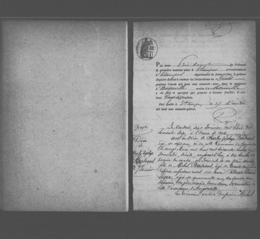 ANGERVILLE. Décès : registre d'état civil (1876-1882). 