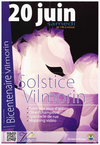 VERRIERES-LE-BUISSON. - Solstice Vilmorin, bicentenaire Vilmorin, samedi 20 juin 2015. 