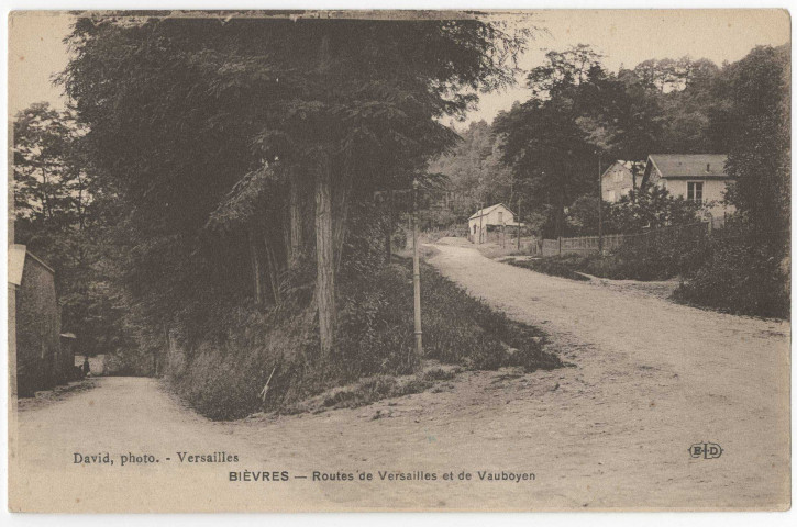 BIEVRES. - Route de Versailles et de Vauboyen, ELD. 
