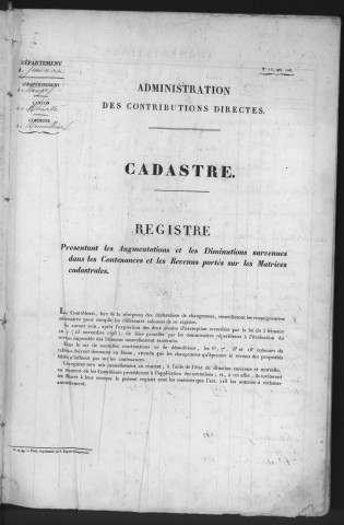 ROINVILLIERS. - Matrice des propriétés bâties et non bâties [cadastre rénové en 1934]. 