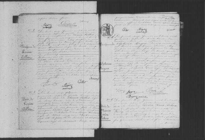 BOURAY-SUR-JUINE. Naissances, mariages, décès : registre d'état civil (1847-1860). 