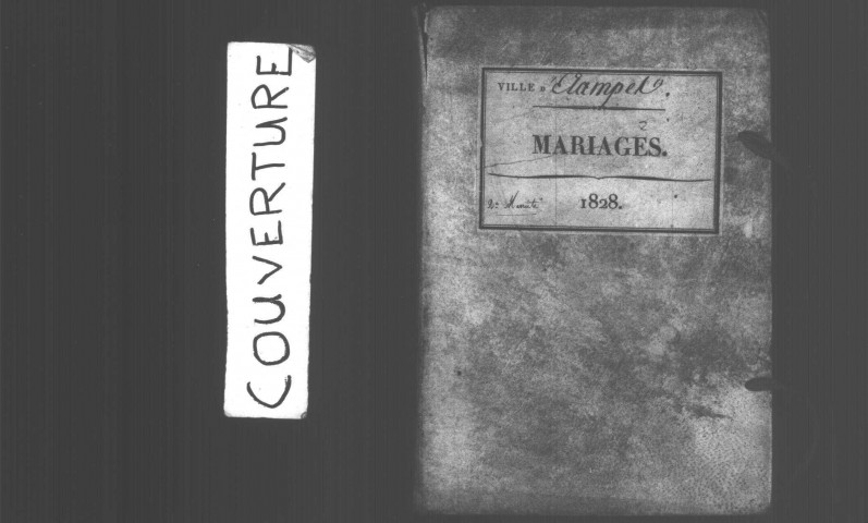 ETAMPES. Mariages : registre d'état civil (1828). 