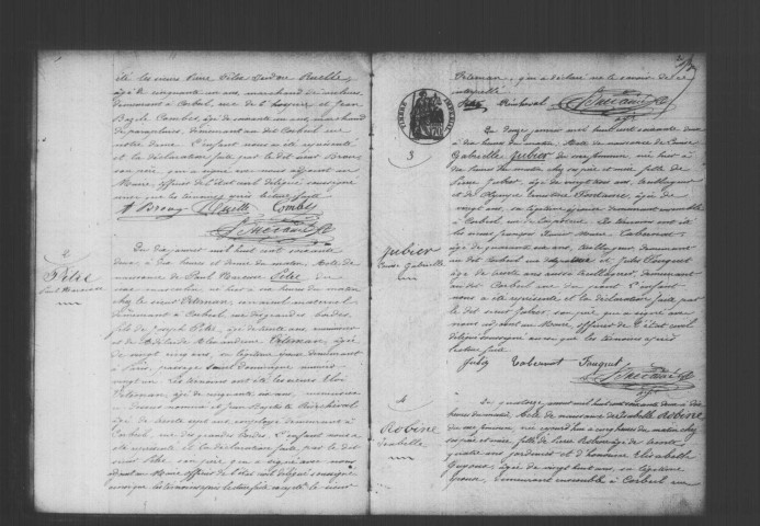 CORBEIL. Naissances : registre d'état civil (1862). 