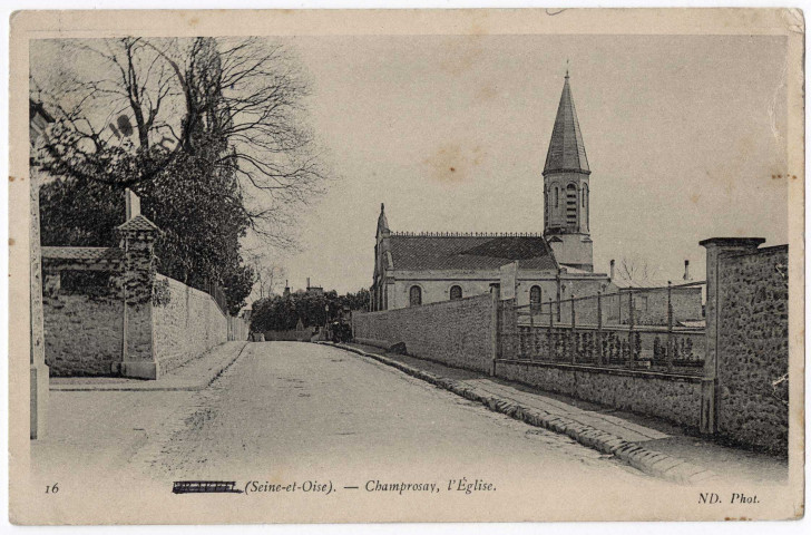 DRAVEIL. - Champrosay. L'église. ND (1906), 12 lignes, 10 c, ad. 