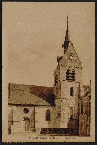 Angerville.- L'église (20 février 1947). 