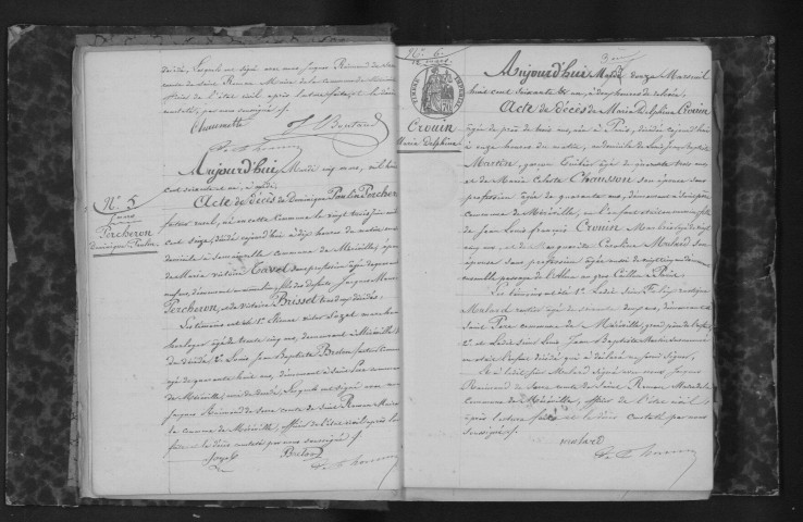 MEREVILLE . Décès : registre d'état civil (1861-1875). 