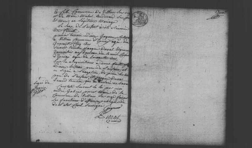 VILLIERS-SUR-ORGE. Naissances, mariages, décès : registre d'état civil (an XI-1823). 