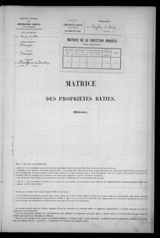 CHAUFFOUR-LES-ETRECHY. - Matrice des propriétés bâties [cadastre rénové en 1932]. 