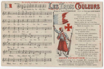 CORBEIL-ESSONNES. - Le chant patriotique : Les Trois Couleurs, poésie de Georges Gourdon et musique d'André Tabuteau, partition. 