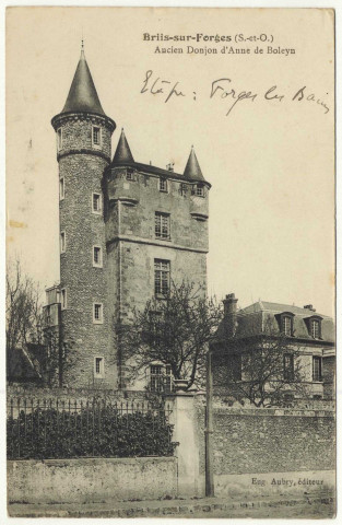 BRIIS-SOUS-FORGES. - Ancien donjon d'Anne de Boleyn ( Editeur Aubry, 1911, Timbre à 10 centimes) 