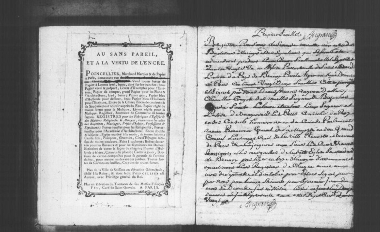 BRUNOY. Paroisse Saint-Médard : Baptêmes, mariages, sépultures : registre paroissial (1771-1781). 