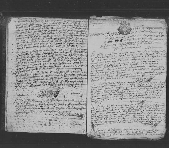 CONGERVILLE. Paroisse Saint-Gilles : Baptêmes, mariages, sépultures : registre paroissial (1685-1740). [Lacunes : B.M.S. (1691-1695, 1736)]. 