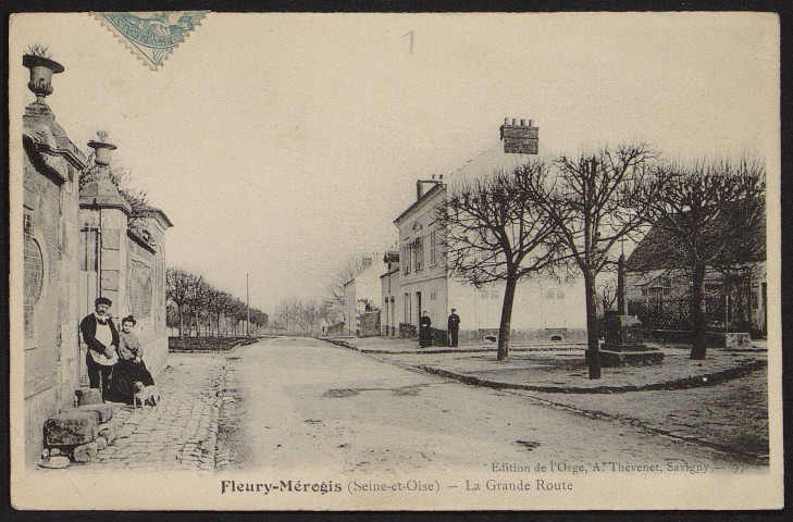 Fleury-Mérogis.- La grande route (septembre 1907). 