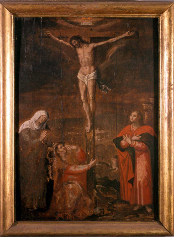 panneau peint : Crucifixion