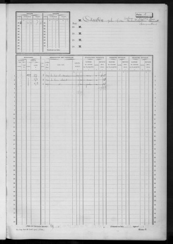 MESPUITS. - Matrice des propriétés non bâties : folios 1 à 400 [cadastre rénové en 1934]. 