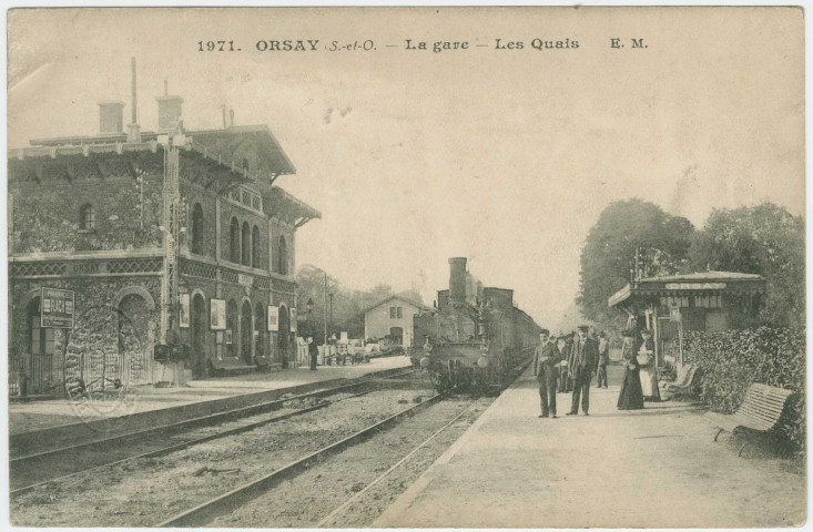 ORSAY. - La gare, les quais. Edition EM, 1916. 