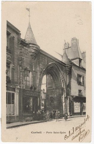 CORBEIL-ESSONNES. - Porte du cloître Saint-Spire, 1904, 6 mots, 5 c, ad. 