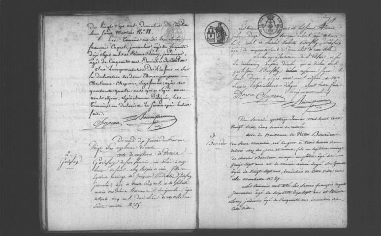 ETAMPES. Naissances : registre d'état civil (1826). 