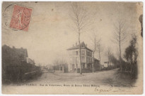 YERRES. - Rue de Villecresnes, route de Boissy et hôtel Willock [Editeur Mulard, 1906, timbre à 10 centimes]. 