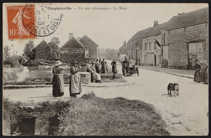 Cheptainville.- Un coin pittoresque. La mare (24 juillet 1907). 