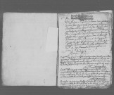 ORVEAU. Paroisse Saint-Germain : Baptêmes, mariages, sépultures : registre paroissial (1697-1765). [Lacunes : B.M.S. (1700-1701, 1703-1731). Nota bene : 1744 après 1745]. 