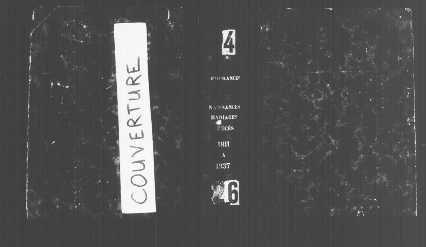 COURANCES. - Naissances, mariages, décès : registre d'état civil (1811-1837). 
