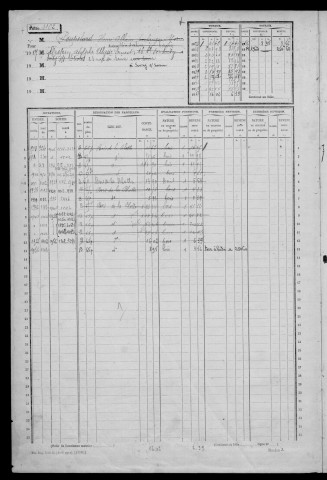 YERRES. - Matrice des propriétés non bâties : folios 1101 à 1400 [cadastre rénové en 1965]. 