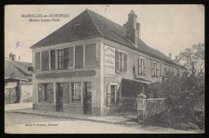 MAROLLES-EN-HUREPOIX. - Maison Laure-Violu, hôtel-restaurant. (Cliché Rameau, 1923.) 