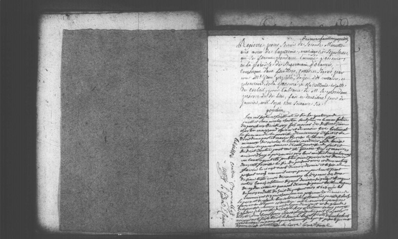 ORANGIS (RIS-ORANGIS). Paroisse Saint-Germain : Baptêmes, mariages, sépultures : registre paroissial (1766-1790). 