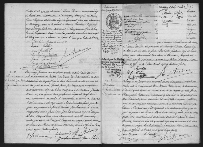 DRAVEIL.- Naissances, mariages, décès : registre d'état civil (1904-1905). 