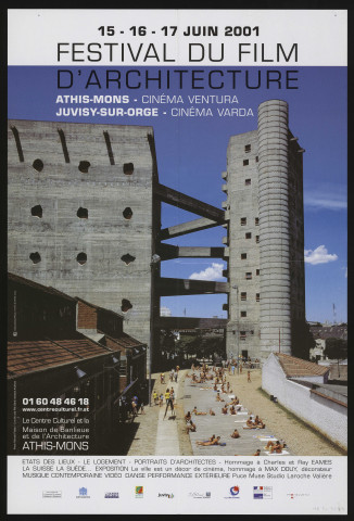 ATHIS-MONS. - Festival du film d'architecture, Maison de Banlieue et de l'Architecture, 15 juin-17 juin 2001. 