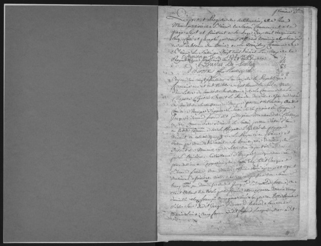 BRIERES-LES-SCELLES, Administration de la commune. - Registre des délibérations du conseil municipal (5 messidor an 2 [23 juin 1794] - 11/11/1838). 