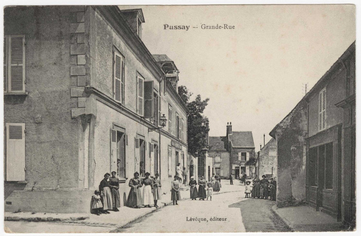 PUSSAY. - Grande rue [Editeur Lévêque, 1907, timbre à 5 centimes]. 