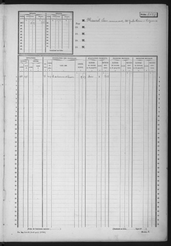 VIGNEUX-SUR-SEINE. - Matrice des propriétés non bâties : folios 2697 à 3196 [cadastre rénové en 1958]. 