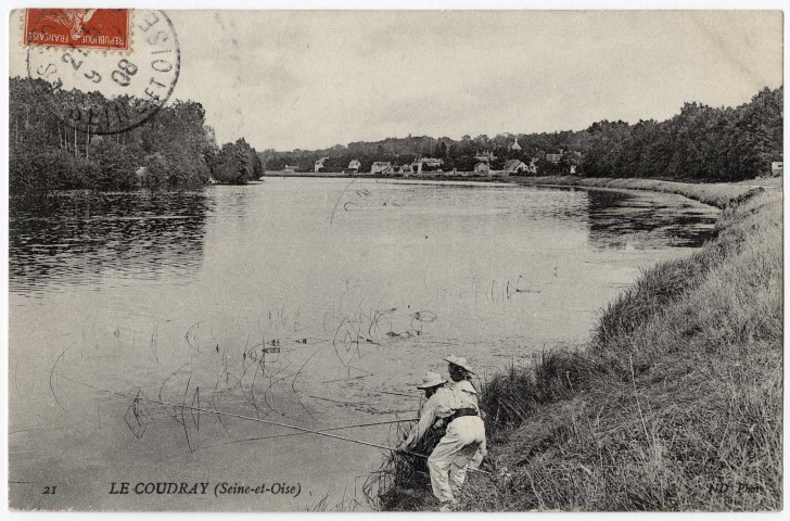 COUDRAY-MONTCEAUX (LE). - Le Coudray, ND, 1908, 11 lignes, 10 c, ad. 