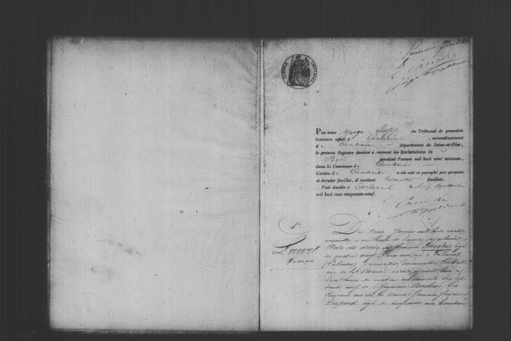 CORBEIL. Décès : registre d'état civil (1860). 