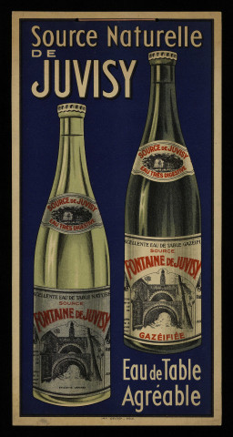 JUVISY-SUR-ORGE.- Carton publicitaire : Source naturelle de Juvisy. Eau de table agréable, [1910]. 