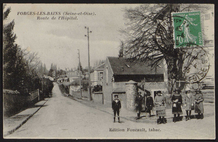 Forges-les-Bains.- Route de l'hôpital (3 avril 1923). 